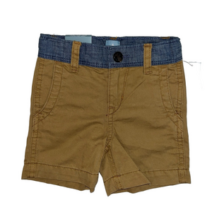 Baby GAP Shorts 12-18M 100% Cotton Tan and Blue Boy Nautical Beach Preppy